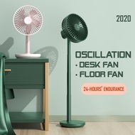 Portable Oscillating Desk Fan 8000mAh Type-C Fast Charging USB Rotate Stand Fans