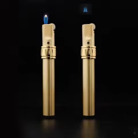 JOBON Metal Ghost Free Fire Butane Gas Lighter Torch Floating Fire Flint Lighter Grinding Wheel Infl