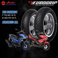 ยาง EUROGRIP YAMAHA Aerox 155 110/80-14 --- 140/70-14 รับประกันคุณภาพ ยางใหม่ทุกเส้น