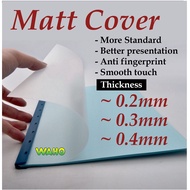 A4 Matt PVC Cover / Rigid Sheet A4 / Transparent A4 Cover / Binding Cover A4 / Plastic Cover A4 (210