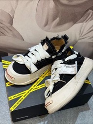 開口笑SMILEREPUBLIC 經典黑 Low 可替換 開口笑 帆布鞋 黑色 全新正貨