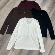 Round neck long T-shirt in 4 colors 032 BIGSIZE ( 21572 )