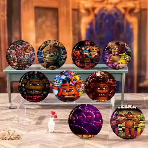 Fnaf Five-nights-At-Freddys 32/44/58MM Customizable Button Pins Cute Funny Creative Badge Jewelry De