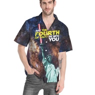 3D May The 4th (of July) Be With You Independence Day Hawaiian Shirt