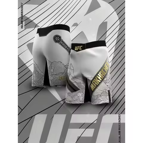 UFC Islam Makhachev Boxing Training Shorts Men Fitness Running Casual Fashion Shorts Loose Breathabl