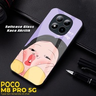 Casing hp Latest M8 PROpoco Softcase Glossy Glass Shatterproof Silicone Material Equipped with Camer