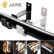 JANE 1Pcs Hanger Hook, Aluminum Alloy Single Double Hang Curtain Rod Bracket,  Fixing Clip Furniture Hardware Crossbar Rod Support Clamp