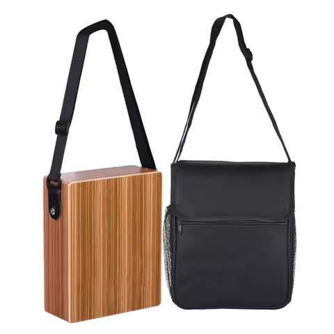 GECKO C-68Z Portable Traveling Cajon Box Drum Hand Drum Wood Percussion Instrument with Strap Carryi