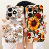 For ITEL A50 A50C A667L A669L Lens Protective Casing ItelA50 ItelA50C Beautiful Daisy Sunflower Soft