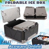 Camping Cooler Box Foldable Ice Cooler Food Storage Box Kotak Ais Box Picnic Food Storage Box Warmer Kotak Sejuk Beku