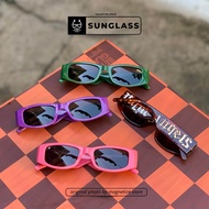 White Sunglasses for Men and Women Fashion Square Korean Style Rapper Cheap Nyentrik Vintage Retro C