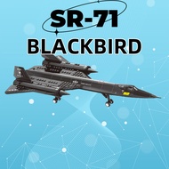 SR-71 Blackbird Reconnaissance Aircraft Fighter Plane Building Blocks Military Model Fighter Plane