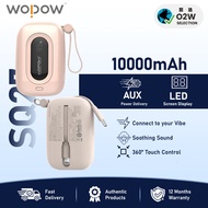 WOPOW SQ27 Super Mini Powerbank 10000mah with Lightning/Type-C Built-in Cable Dual Device Charging Fast Charging Support
