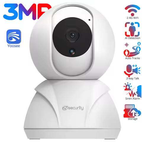 3MP Wifi IP Camera 1080P Auto Tracking Cloud Wireless Home Security Camera CCTV SD Card Audio Video