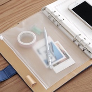A5/A6/A7 Zipper Storage Bag Transparent Loose-leaf Bag Notebook Binder Pockets Office Accessories