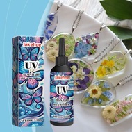 《手作DIY必備》Jakehoe 藍色UV樹脂滴膠（硬）UV Resin 滴膠 DIY手作樹脂膠 UV膠 紫外線樹脂液 UV寶石水晶膠 LED滴膠 無影膠 光敏膠 紫外線固化膠 水晶滴膠丨珠寶首飾製作