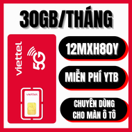 ( KHÔNG NẠP TIỀN ) SIM 5G VIETTEL DATA TỐC ĐỘ CAO 5GB/NGÀY TRỌN GÓI 12 THÁNG | 6SD125 12SD125 6MXH80