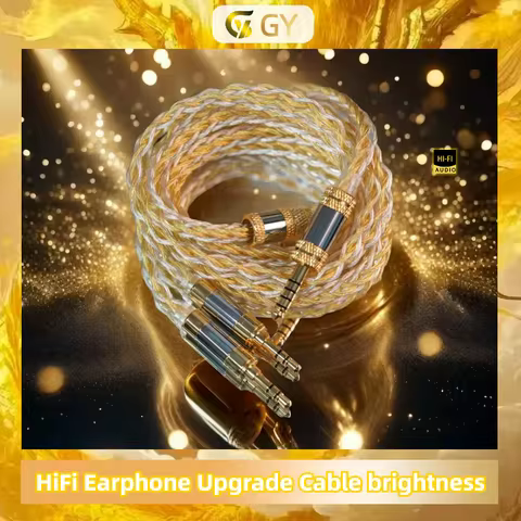 GYHIFI-327 IEM headphone audio cable - Radiance, 4.4/double 3.5mm MMCX 0.78 2PIN HD650, suitable for