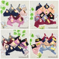 KATUN RVC - Thin Foam Bra 34-42 No Wire Hooks 2, 3 Cotton Bras FullprintPOLOS Large Cup Adult Underw
