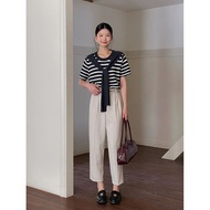 <[Ge Ming] Korean-Style High-Waist Ankle-Harem Pants for Women - Fall 2025