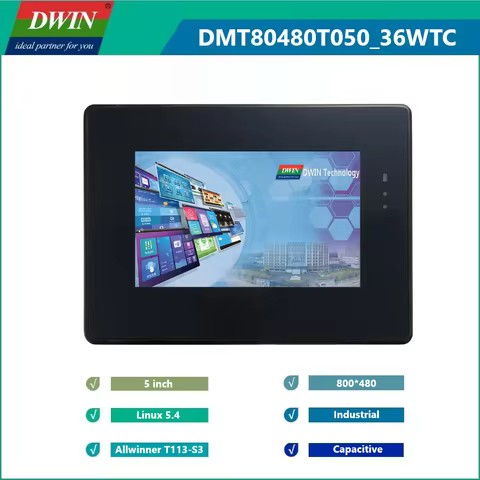 DWIN Linux Touch Display Linux5.4 Dual-core 5.0-inch 800*480 Pixels Industrial Grade IPS TFT LCD Mod