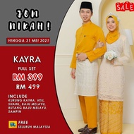 STOK FULL SET BAJU PENGANTIN | BAJU NIKAH | BAJU KAHWIN GOLD - KAYRA MRE