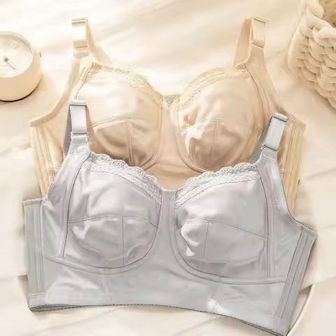 Plus Size Wireless Bra Full Coverage Minimizer Large Bust Women No Underwire Support Comfort Slimmin