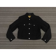 agnes b black denim jacket woman XS