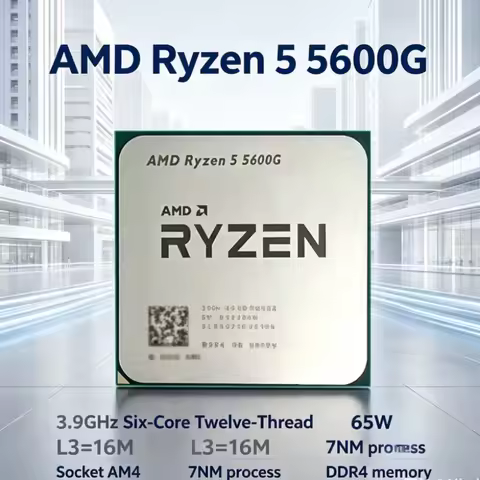 Ryzen 5 5600G Home PC Build CPU 3.9GHz Six-Core Twelve-Thread 65W L3=16M Socket AM4 Processor