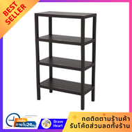 ที่วางของพลาสติก ชั้นเก็บของ ชั้นวางของ 3ชั้น 4 ชั้น STACKO BRICK 30x60x100 ซม. สีน้ำตาล Plastic she
