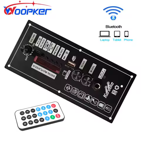 Woopker A803 3.7V Amplifier Board Suitable for 4 Ohm 5-8 Inch Speaker Supports Bluetooth Aux Tf Card