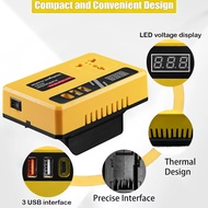 150W Power Inverter for Dewalt 18/20V Battery DC 18V to AC 220V Battery Inverter