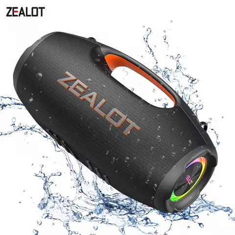 Subwoofer 60W Speaker Zealot-S86 Bluetooth Speaker, 60W Power With Subwoofer Outdoor IPX6 Party Spea