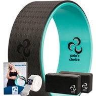Yoga Set for Beginners – Yoga Wheel Kit + 2 Yoga Blocks, BONUS eBook & FREE Yoga Strap | Yoga Starte