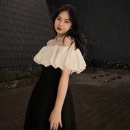 [ Real Photo ] OFF SHOULDER DRESS WITH UV BREAST CUTE OFF SHOULDER DRESS