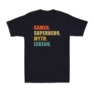 Gamer Superhero Myth Legend Shirt Funny Gaming Gamer Shirt Vintage Men'S T-Shirt