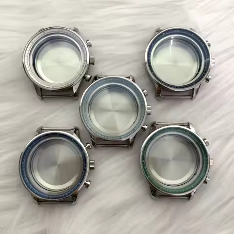 41mm VK61 Chronograph Watch Case Hands Strap Fit 34.5mm Dial For Seiko IWC Portugieser Quartz Moveme