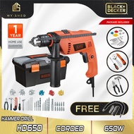 BLACK & DECKER HD650BXH 650W 13mm Hammer Drill With 100pcs Accessories (HD650BXH, HD650)