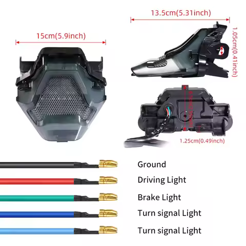 Motorcycle LED Tail Light Universal Remote Control Integrated Turn Signal Brake Lamp For Yamaha MT-0