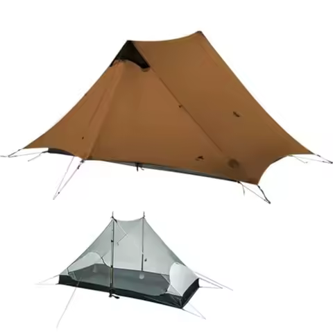 3FULGEAR Lanshan 2 Tent 2 Person Ultralight Camping Tent 3/4 Season Professional 15D Silnylon Rodles
