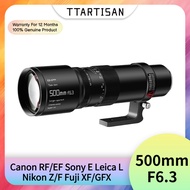 TTartisan 500mm F6.3 Manual Focus Full Frame Telephoto Photography Camera Lens For Canon RF/EF Sony 