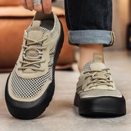 Mens Hollow Out Casual Shoes Stylish Summer Mesh Sneakers Non-Slip Canyoning Shoes Outdoor Walking T