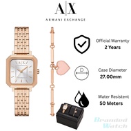 [Official Warranty] Armani Exchange AX7164SET Women's Stainless Steel Watch 27mm Water Resistant Wat
