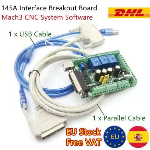 (EU Stock) MACH3 LPT Port A145 Breakout Board Controller for CNC Engraving Router Milling/CNC Lathe/
