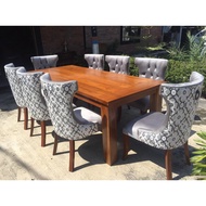 DINING SET MAHOGANY 8 SEATER