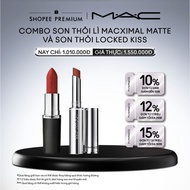 [LIVESTREAM KOL+SVIP T6] MAC - Set of 2 Piece: Macximal Matte Lipstick, Locked Kiss Lipstick