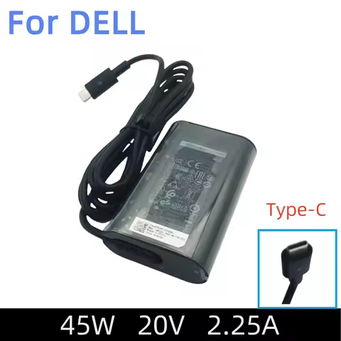 20V 2.25A 45W USB-C Type C AC Adapter Laptop Charger For Dell XPS 12 13 9360 9365 9370 9300 9380 931