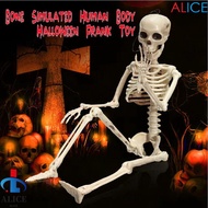 ALICE Skeleton Human Model Decoration, Movable Glow in Dark Haunted House Props, Scary LED Lights Ha
