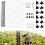 Anti Climb Spike Strip Width 13.78 inch & Length 197 inch (0.35 x 5M) Galvanized Hexagonal Fence Mes