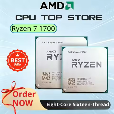 100% Brand New AMD Ryzen 7 1700 R7 1700 3.0 GHz Eight-Core Sixteen-Thread CPU Processor 65W YD1700BB